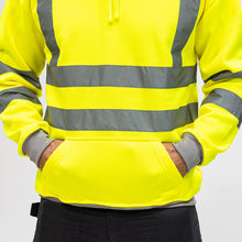 Load image into Gallery viewer, Hi-Vis Hooded Sweatshirt - Yellow