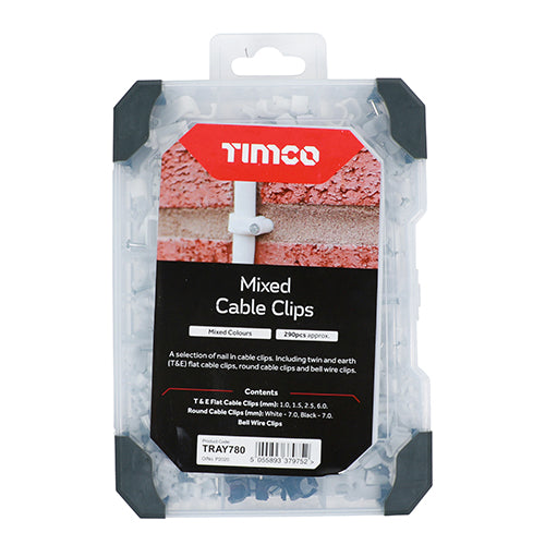Cable Clips Mixed Pack - 290pcs – Just The Job Supplies Ltd