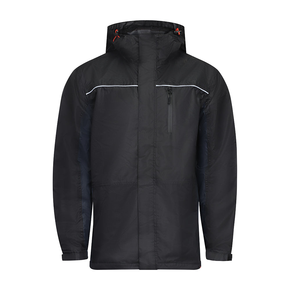 Waterproof Lined Rain Jacket Black