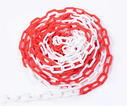 Red & White Chain - Plastic - 25m